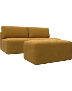 Комплект мягкой мебели Лига Диванов Лига-060 НПБ с пуфом / 129669 Лига диванов