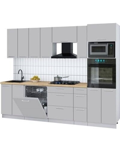 Кухонный гарнитур Интерлиния Мила Gloss 2.7-ПМ1