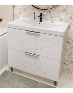 Тумба с умывальником Mixline Гранд 80 553028 + Luxe Fest 80 / FST80SLWB01