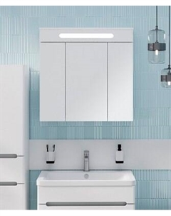 Шкаф с зеркалом для ванной Runo Парма 75