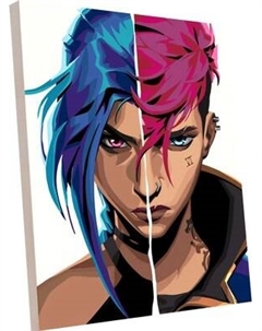 Картина по номерам PaintLine Джинкс и Вай / PL-00356 Paintline