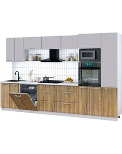 Кухонный гарнитур Интерлиния Мила Gloss 3.4-ПМ1