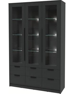 Шкаф с витриной Интерлиния Концепт КТ-ШВ3 с подсветкой