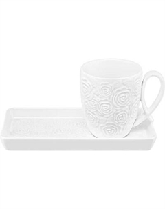 Кружка с блюдцем Elan Gallery Розы / 540937 Elan gallery