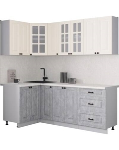 Кухонный гарнитур Интерлиния Мила Деко 1.2x2.1