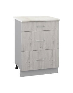 Шкаф-стол кухонный Кортекс-мебель Корнелия Лира НШ60р3ш