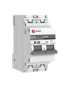 Выключатель автоматический EKF PROxima 2P 25А (В) 4.5kA ВА 47-63 / mcb4763-2-25B-pro Ekf