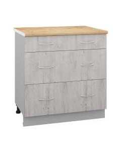 Шкаф-стол кухонный Кортекс-мебель Корнелия Лира НШ80р3ш