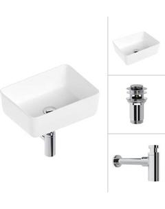 Умывальник Lauter 21674B + клапан 21190CH + сифон 21635CH