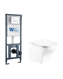 Унитаз подвесной с инсталляцией WeltWasser Marberg 410+ Odenbach 004 GL-WT+ Mar410 SE Weltwasser