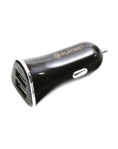Зарядное устройство автомобильное Platinet PLCR2B 2xUSB+microUSB cable