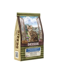 Сухой корм для кошек Dezzie Sensitive Digestion Cat индейка с курицей / 5659120