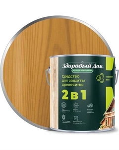 Защитно-декоративный состав Здоровый дом 2в1 Дуб