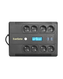 ИБП ExeGate NEO Smart LHB-1000.LCD.AVR.8SH.CH.USB (EX293858RUS) Exegate