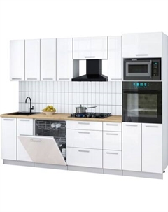 Кухонный гарнитур Интерлиния Мила Gloss 2.7-ПМ1