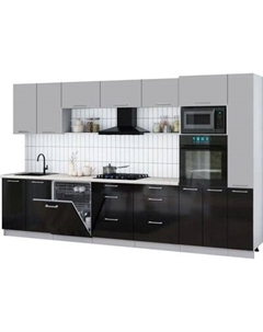 Кухонный гарнитур Интерлиния Мила Gloss 3.5-ПМ1