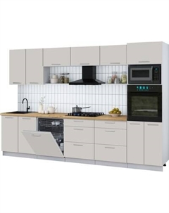 Кухонный гарнитур Интерлиния Мила Gloss 3.2-ПМ1