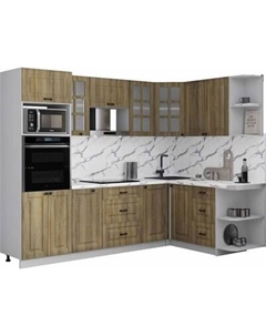 Кухонный гарнитур Интерлиния Мила Деко 1.68x2.6 PR