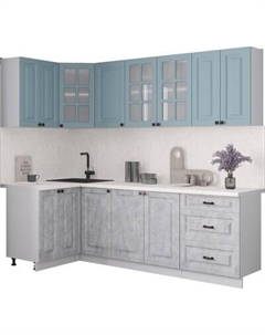 Кухонный гарнитур Интерлиния Мила Деко 1.2x2.4