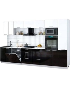 Кухонный гарнитур Интерлиния Мила Gloss 3.4-ПМ1