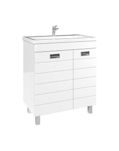 Тумба под умывальник Домино Elen 75 Cube без ящика с корзиной для белья