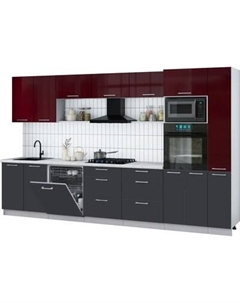 Кухонный гарнитур Интерлиния Мила Gloss 3.5-ПМ1