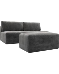 Комплект мягкой мебели Лига Диванов Лига-060 НПБ с пуфом / 129658 Лига диванов