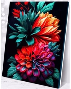 Картина по номерам Флюид Красочные цветы 40x50 / MB0004