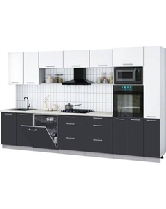 Кухонный гарнитур Интерлиния Мила Gloss 3.5-ПМ1