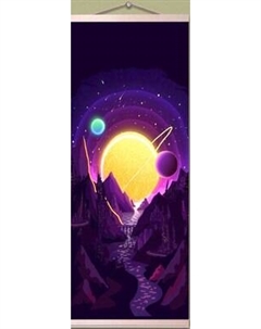 Картина по номерам Флюид Космический пейзаж 23x57 / HRP0142