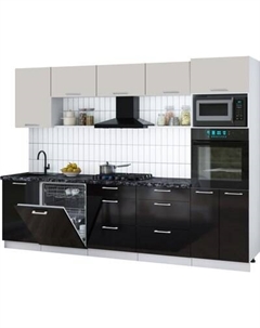 Кухонный гарнитур Интерлиния Мила Gloss 2.9-ПМ1