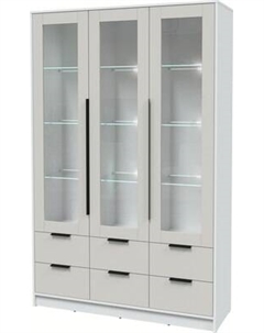 Шкаф с витриной Интерлиния Концепт КТ-ШВ3 с подсветкой