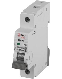 Выключатель автоматический ЭРА Pro VA63-1P50C4.5 ВА47-63 1P 50А / Б0059412 Эра
