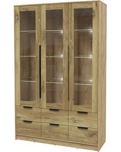 Шкаф с витриной Интерлиния Концепт КТ-ШВ3 с подсветкой