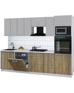 Кухонный гарнитур Интерлиния Мила Gloss 2.8-ПМ1