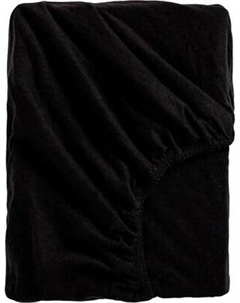 Простыня Ночь нежна Черный Кулирка 160x200x20