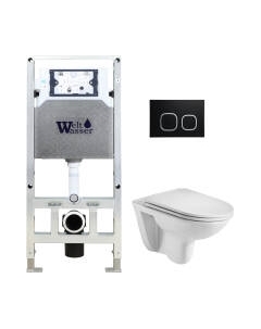 Унитаз подвесной с инсталляцией WeltWasser Amberg 506 ST+Baarbach 004 GL-WT+ Amberg RD-BL Weltwasser