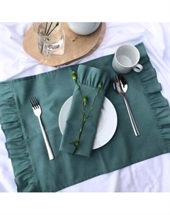 Набор сервировочных салфеток ОМурМебель 50x35см с рюшами Омурмебель