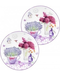 Набор тарелок Elan Gallery Лаванда / 420764 Elan gallery