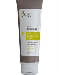Шампунь для волос Structura Себорегулирующий с углем для жирных волос