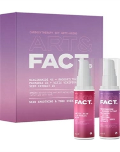 Набор косметики для лица Art&Fact Антивозрастная Niacinamide 4% + Rhodofiltrat Palmaria1% Art&fact