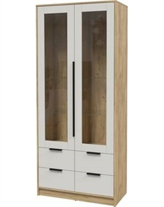 Шкаф с витриной Интерлиния Концепт КТ-ШВ2