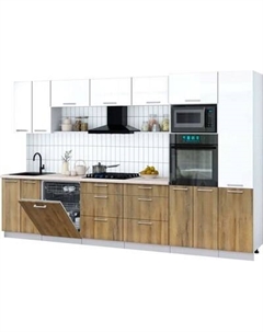 Кухонный гарнитур Интерлиния Мила Gloss 3.4-ПМ1