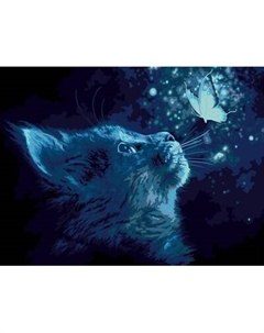 Картина по номерам Фрея Котик в неоновом свете / PNB/PMDD-250 Freya