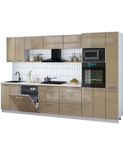 Кухонный гарнитур Интерлиния Мила Gloss 3.3-ПМ1