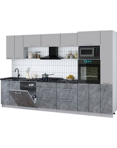 Кухонный гарнитур Интерлиния Мила Gloss 3.3-ПМ1