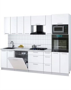 Кухонный гарнитур Интерлиния Мила Gloss 2.7-ПМ1