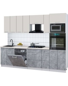 Кухонный гарнитур Интерлиния Мила Gloss 2.7-ПМ1