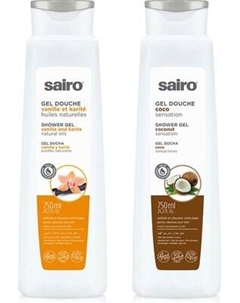 Набор косметики для тела Sairo Гель для душа Ваниль и Каритэ+Гель для душа Кокос
