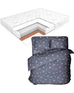 Матрас EOS Идеал 1а/2 140x200+Samsara Одуванчики Dark 2сп 200-24 Eos